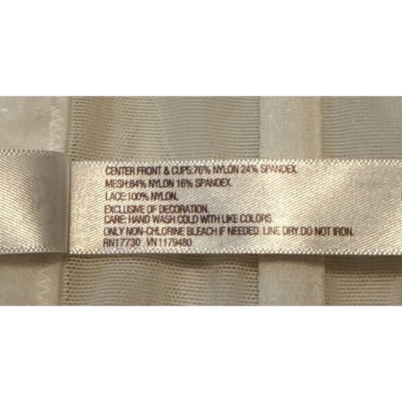 Women's Gilligan & O'Malley White Push Up Lace Bra Size Large Tiny Flaw - Picture 7 of 15